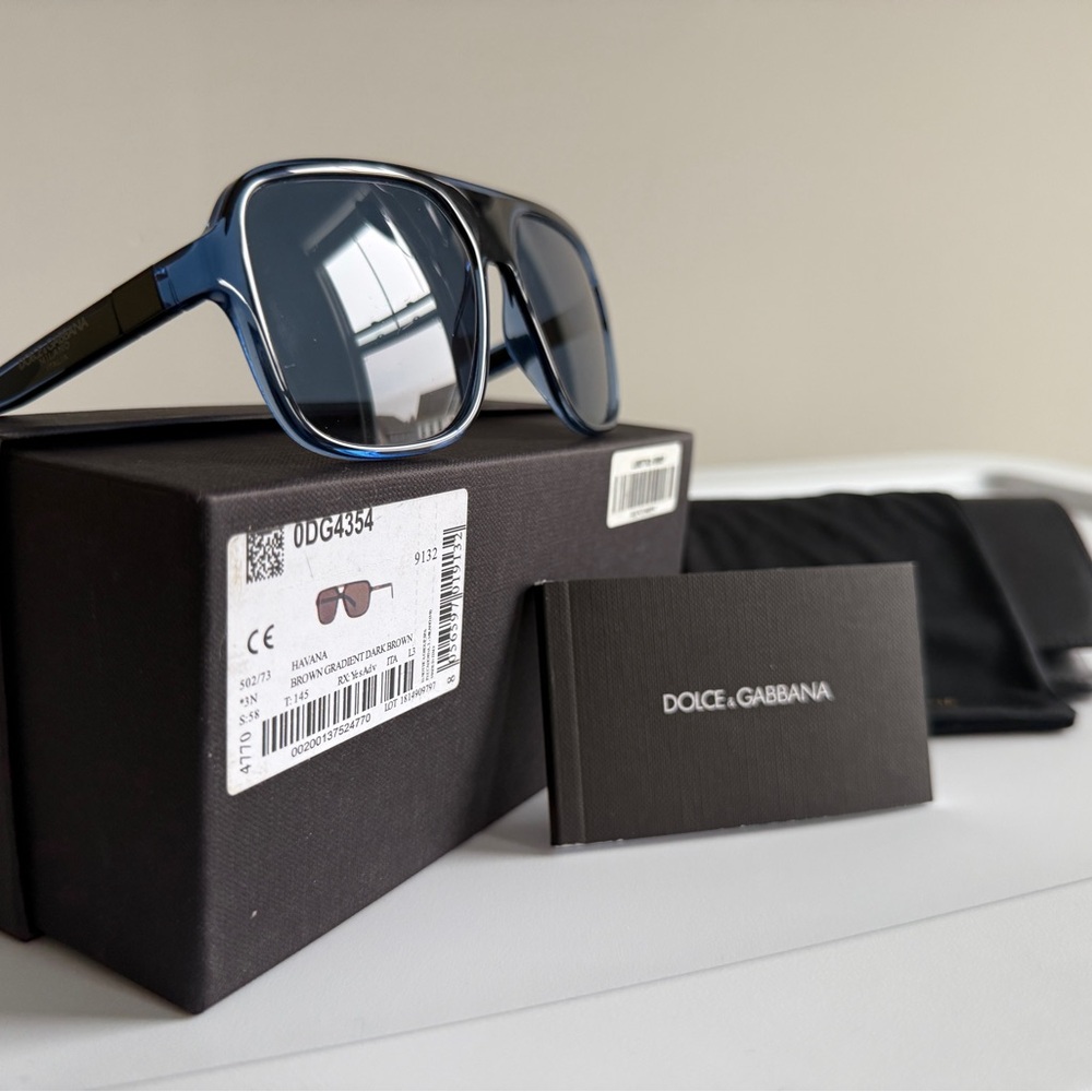 Dolce & Gabbana Blue Transparent Sunglasses - Picture 1 of 12